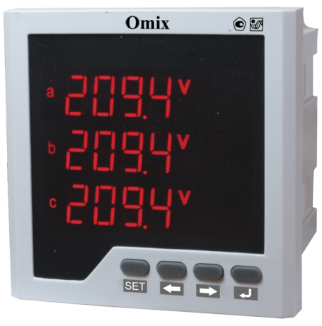 Мультиметр трехфазный щитовой Omix P99-M3-3-RS485