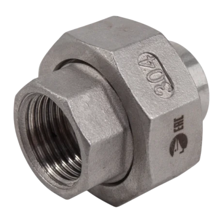 Американка с/вр нержавеющая, AISI304 DN10 (3/8"), (CF8), PTFE, PN16, NK-AW/D/4