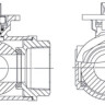 Кран шаровой КПР-Т3-L (L-тип) с пневмоприводом