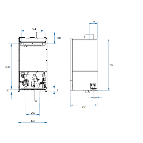 Газовый настенный конденсационный котёл Wolf CGB-2-55