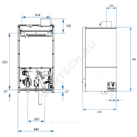 Газовый настенный конденсационный котёл Wolf CGB-2-38