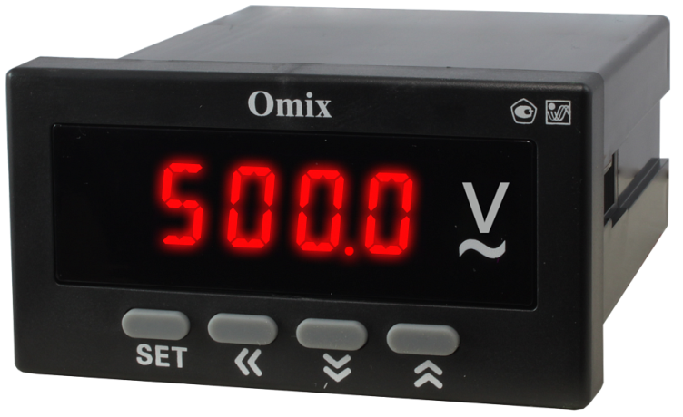 Вольтметр однофазный щитовой с релейным выходом Omix V-1-0.5-K