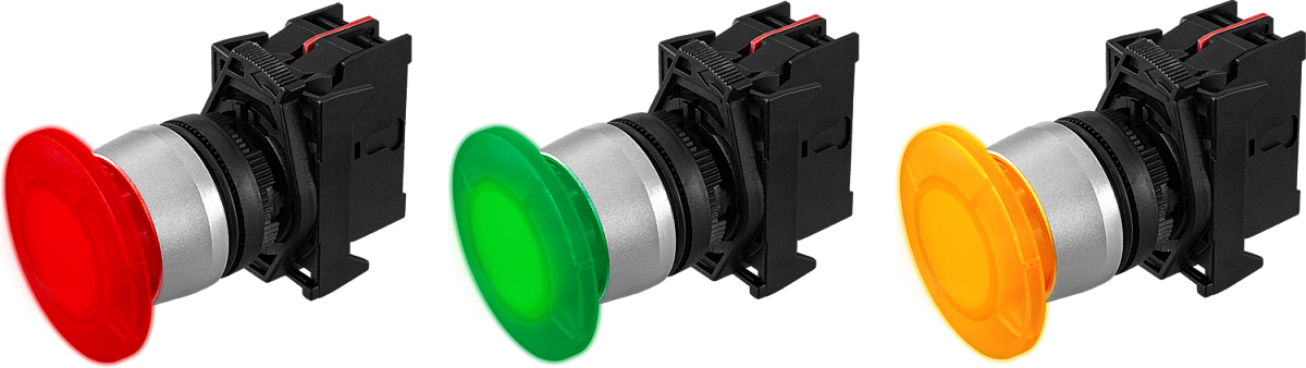 Кнопка 22 мм двойная с подсветкой AR-XB2-BW8375