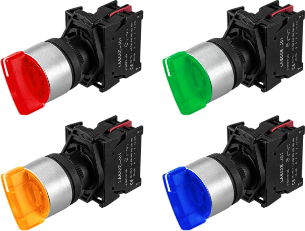 Переключатели 22 мм с подсветкой AR-LA800E-BLSM3 и -BLSL3