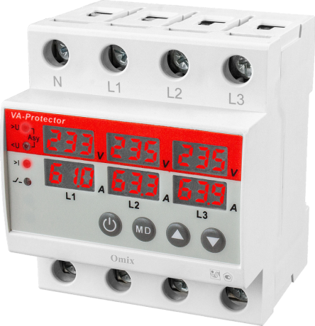 Реле контроля трехфазного тока и напряжения Omix D5-AV6-3-K6