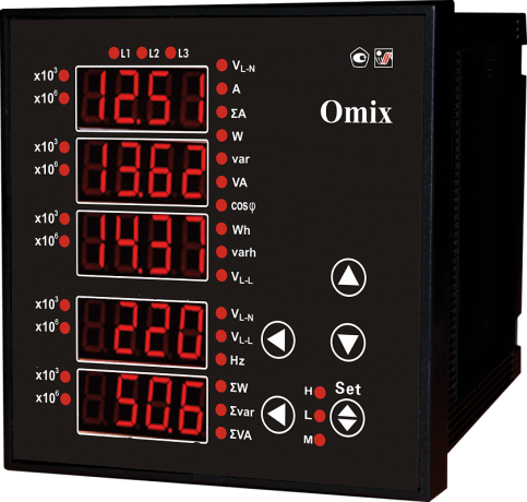Мультиметр трехфазный щитовой Omix P99-M5-3